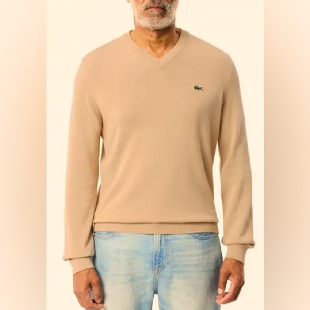 LACOSTE v-neck cotton sweater